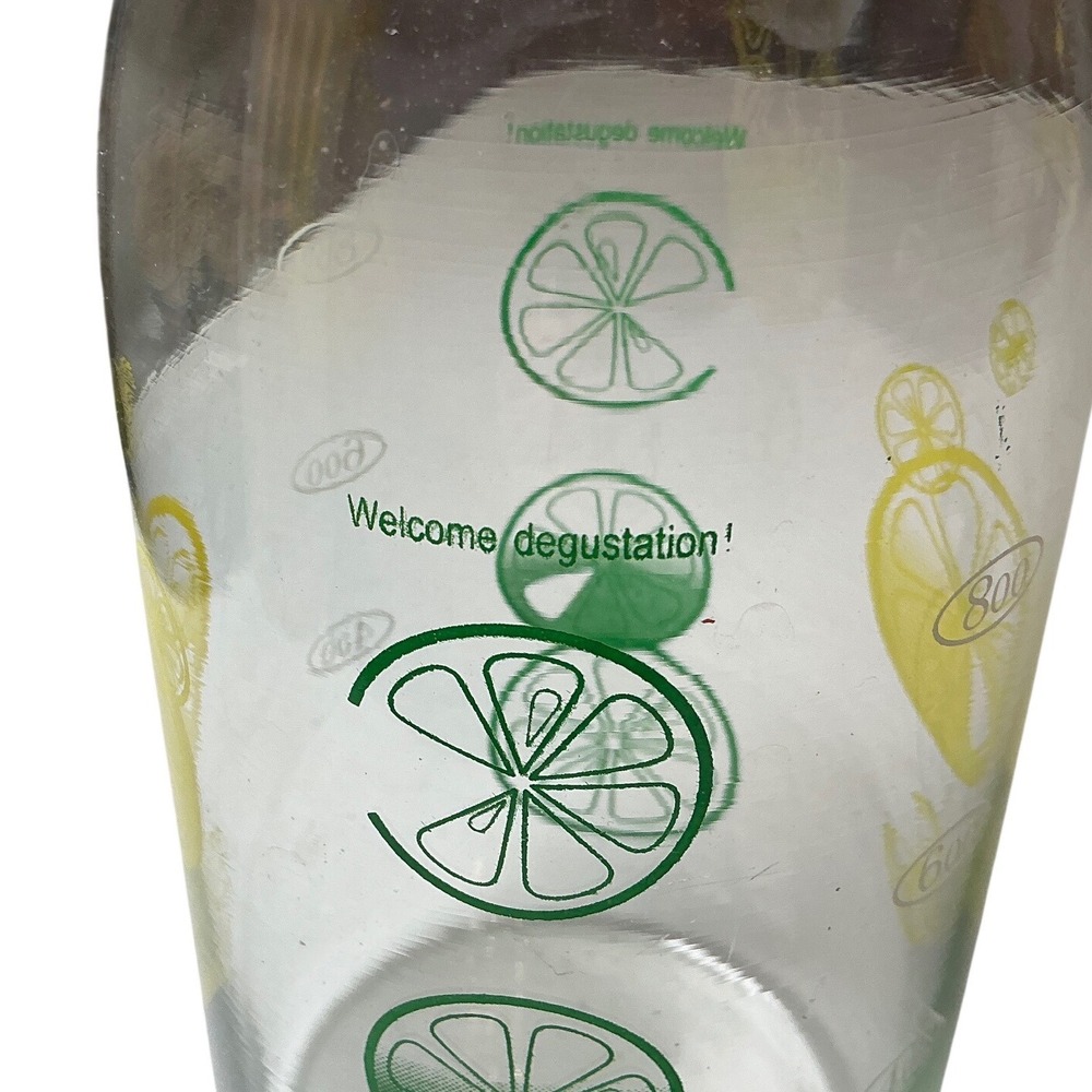 Vintage Pyrex Pitcher with Lid and Handle Citrus Lemon Lime Print 800ml Carafe - Picture 4 of 6